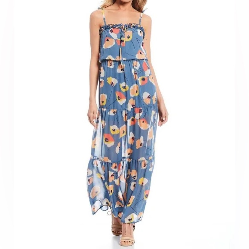 Teeze Me Blue Sundress Maxi for Casual Resort Wear